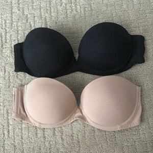 Calvin Klein push-up strapless bras x2!